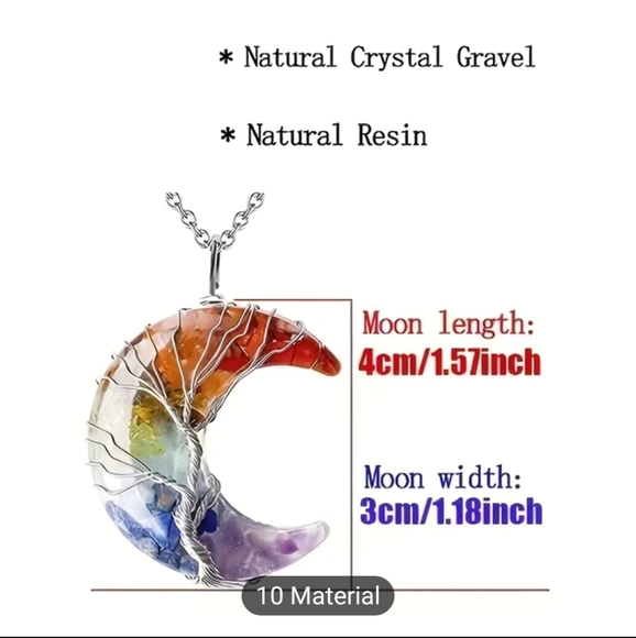 🌙 Opal Crescent Moon Necklace ✨️  ◇ Item Must Be Bundled ◇ - Picture 6 of 6